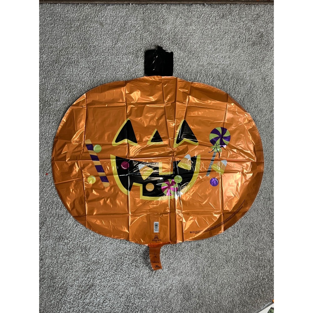 Anagram Jack-O-Lantern Pumpkin Mylar Balloon Halloween Party Decor Orange XL